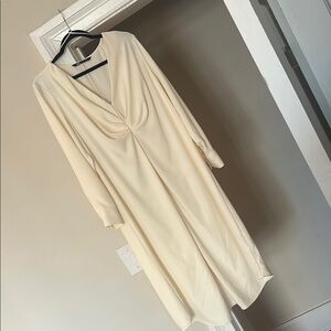 Zara Cream Long Sleeve Dress